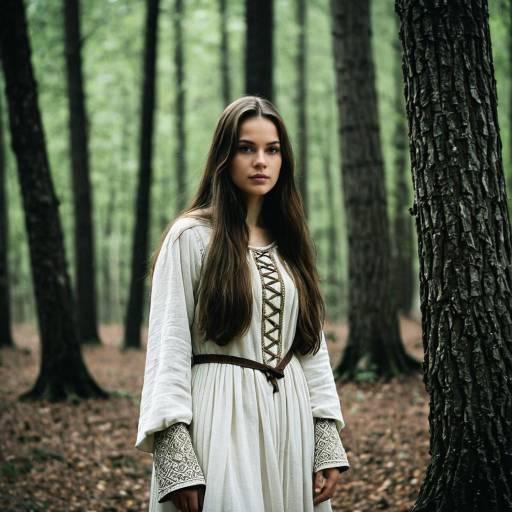 Enchanting Medieval Girl in Nature