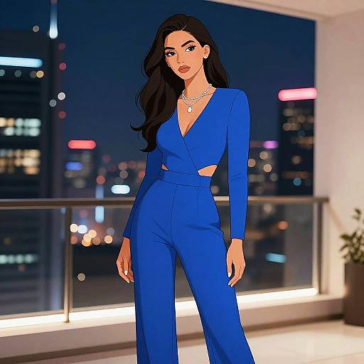 Futuristic Cobalt Blue Fashion Editorial