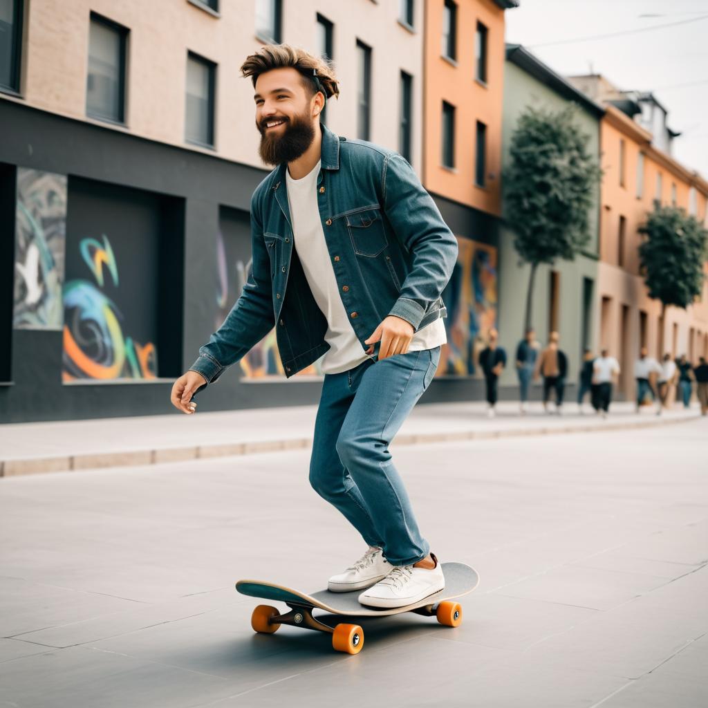 Skateboarding in 2030: A Bearded Adventure