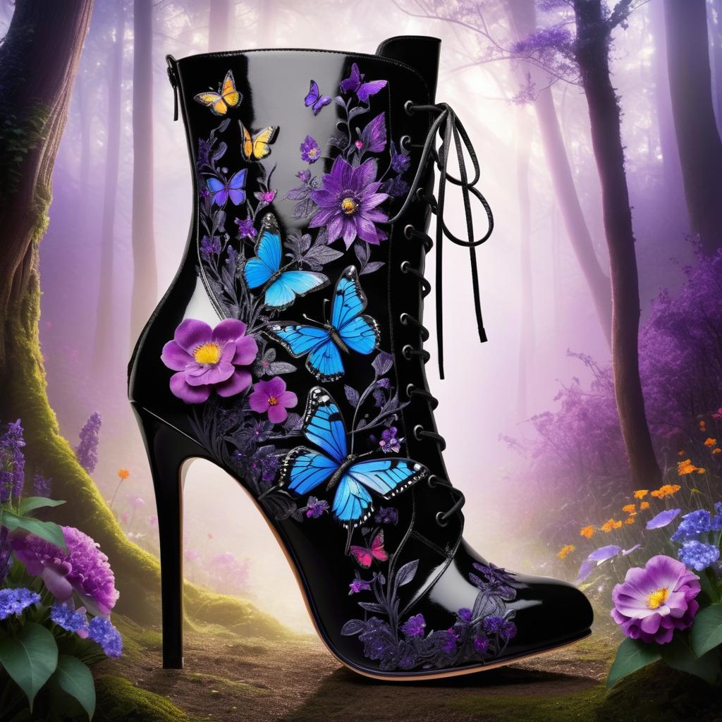 Enchanting High Heels in a Garden Realm