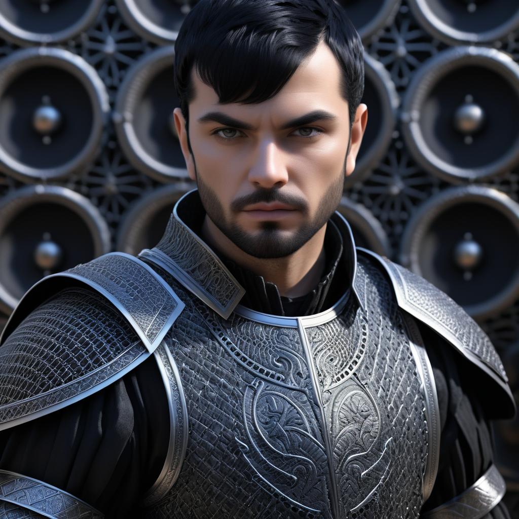 Hyper-Realistic Male Warrior Portrait