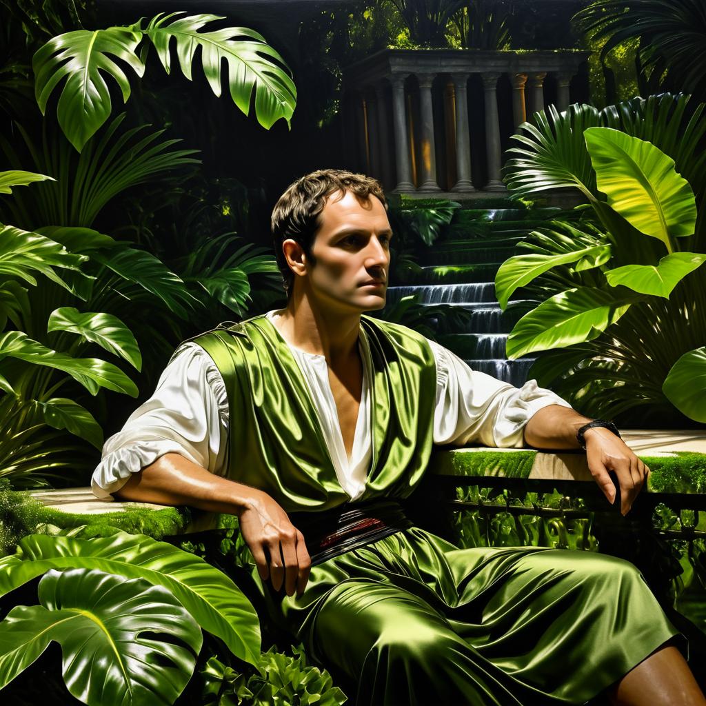 Epic Portrait of Julius Caesar in Oasis