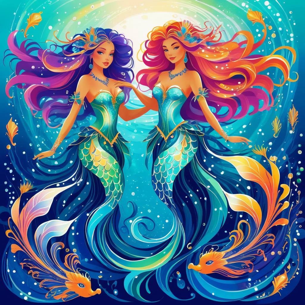 Enchanting Mermaids in Vibrant Fantasy Art