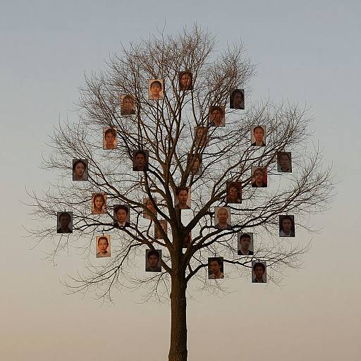 Surreal Tree of Framed Faces