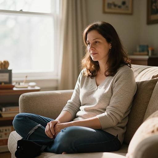 Cozy Family Moment with Mom