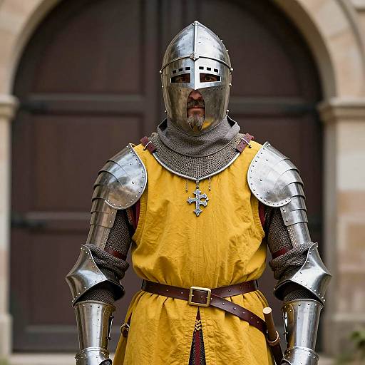 Realistic Renaissance Knight Portrait Outdoors