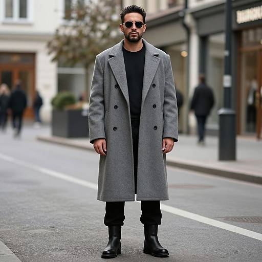 Man in Outsize Coat and Boots