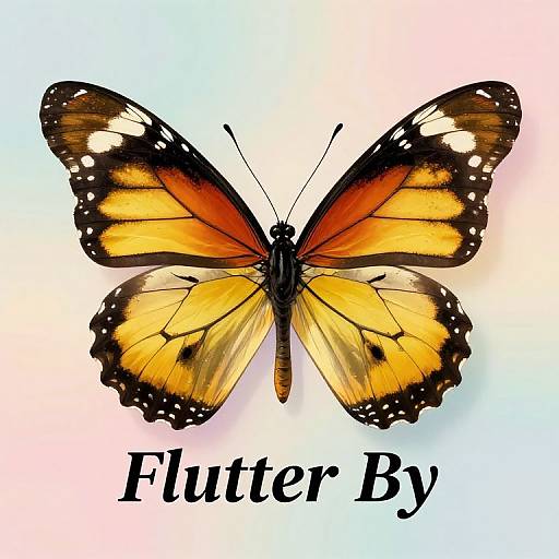 Vibrant Butterfly Digital Illustration