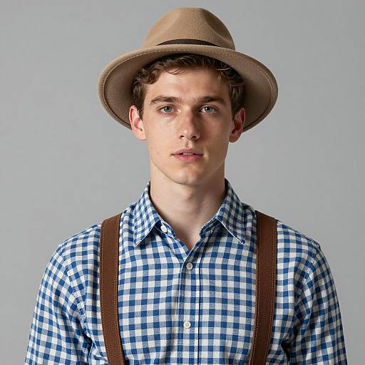 Young man in vintage knickerbocker outfit