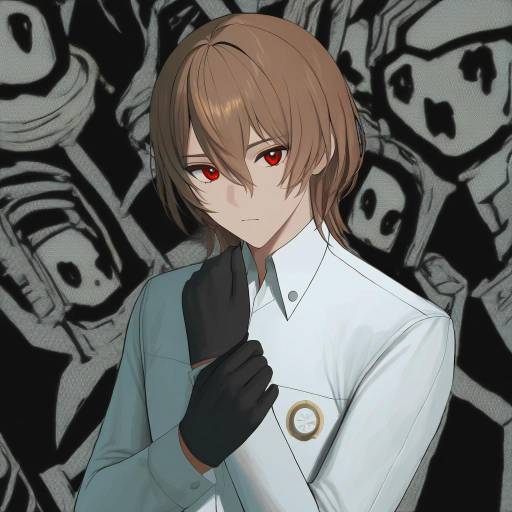 Illustration of Akechi gorou, persona in the style of Myabit