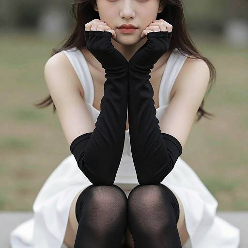 Photorealistic Elegant Woman in Nature