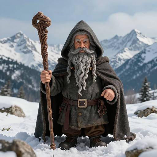 Pinhole Dwarf Magician in Winter Mountains