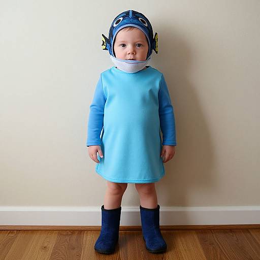 Newborn Dory Costume on Girl