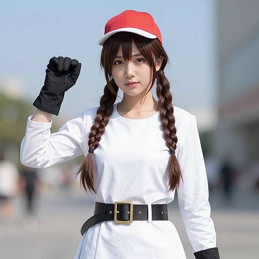 Realistic Girl in Cruella Vil Costume