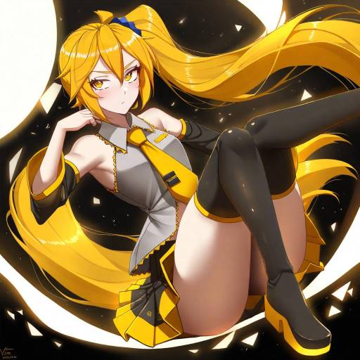 Illustration of Akita neru, vocaloid in the style of Twrlare