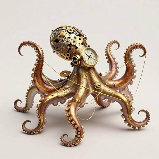 Clockwork Octopus Weaving Eternity