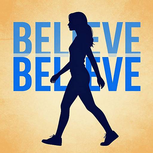 Empowering Woman Silhouette with Believe