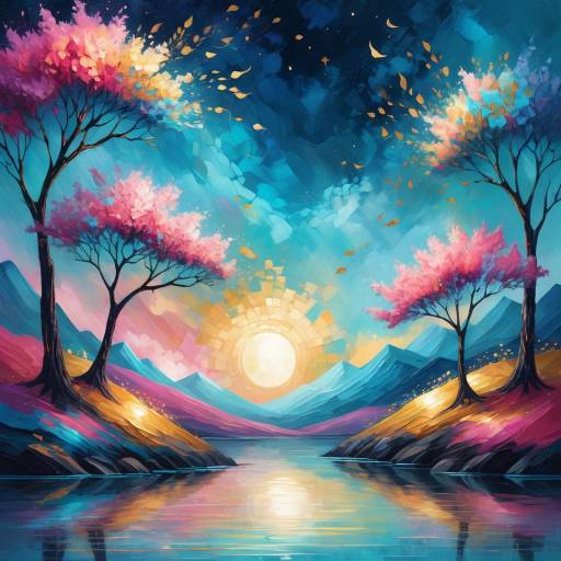 Serene Modern Impressionism in Vibrant Hues