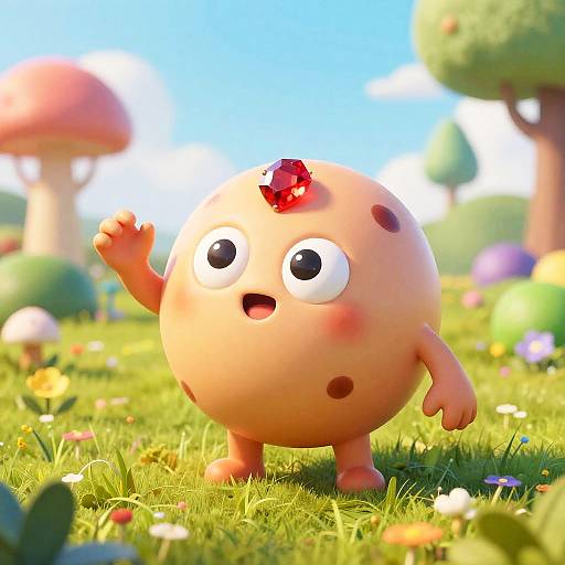 Whimsical Carbuncle Gem Creature