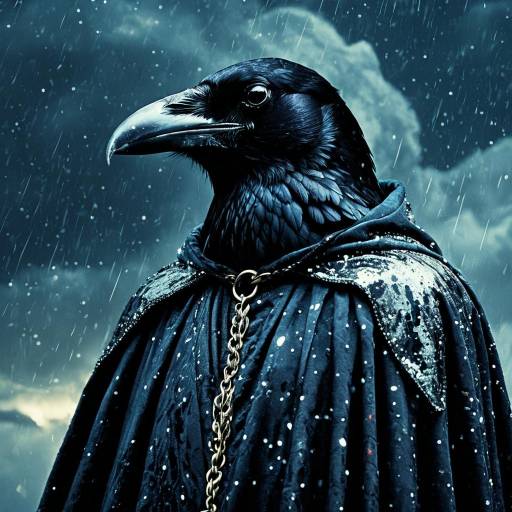 Surreal Gothic Raven in Velvet Cloak Surreal Gothic Raven in Velvet Cloak