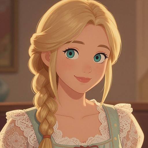 Vintage Victorian Blonde Woman Portrait