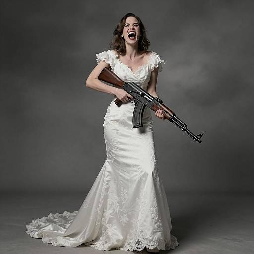 Bridal Power: Elegant Warrior Woman