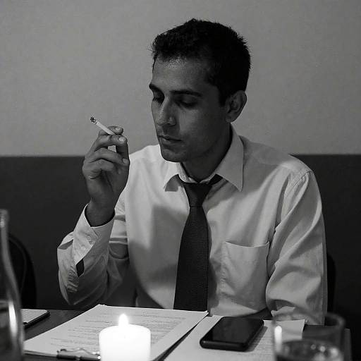 Candid Noir: A Smoker's Reflection