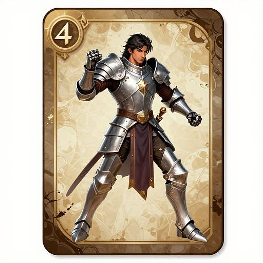 Male Paladin Card Illustration