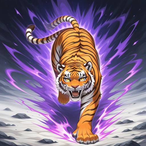 Graceful Siberian Tiger in Dynamic Pose Graceful Siberian Tiger in Dynamic Pose