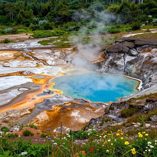 Lassen Volcanic Crater Vibrant Landscape