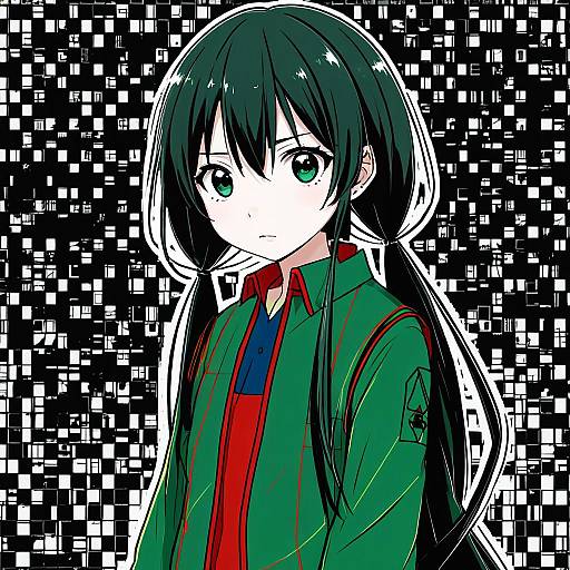 Illustration of Asahina hiyori, kagerou project in the style of Mikeou