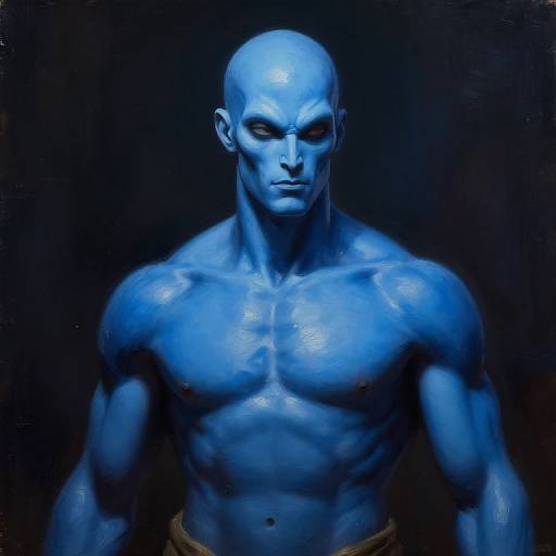 Alien Lord Vishnu in Boris Valejo Style