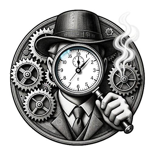 ASCII Art Time-Traveling Detective