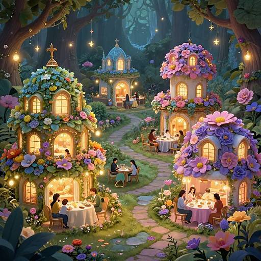 Magical Garden of Restaurant Blooms