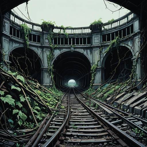 Overgrown Collapsed Subway Station
