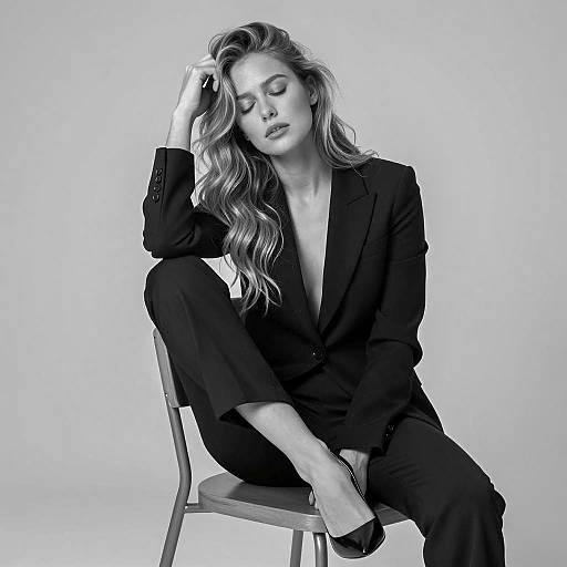 Elegant Black and White Woman Portrait