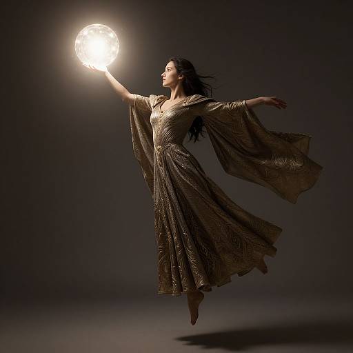 Elegant Mage Summoning Light Sphere