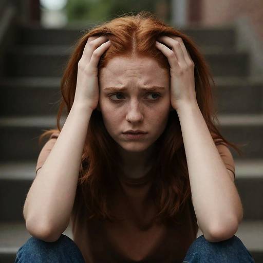 Contemplative Young Woman Portrait