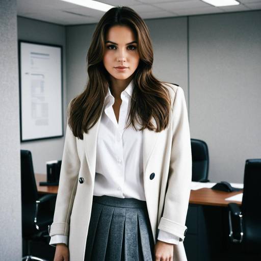 Professional Woman in Office Coat