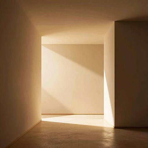 Warm Light in Modern Geometric Room