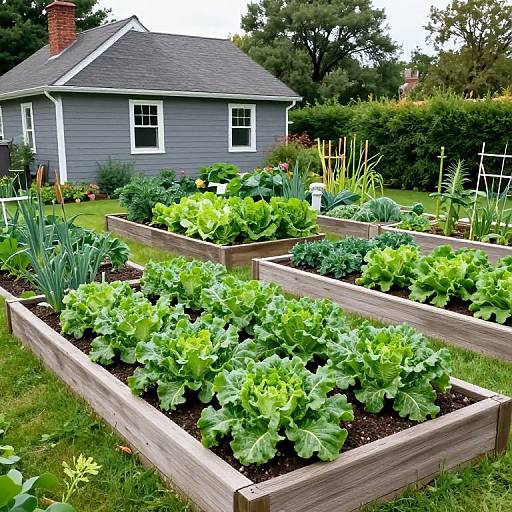 Organized Organic Vegetable Garden Beds