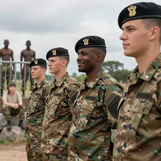 Diverse Military Training Scene Photography