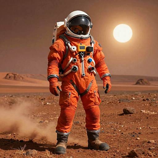 Mars Exploration Orange Space Suit