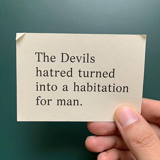 Man's Habitation Amidst Devil's Hatred