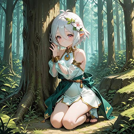 Kokkoro in White Forest Dress