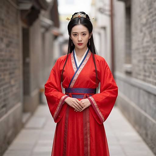 Strong Woman in Traditional Chinese Costume