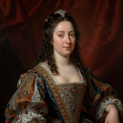 Baroque-Style Classical Woman Portrait