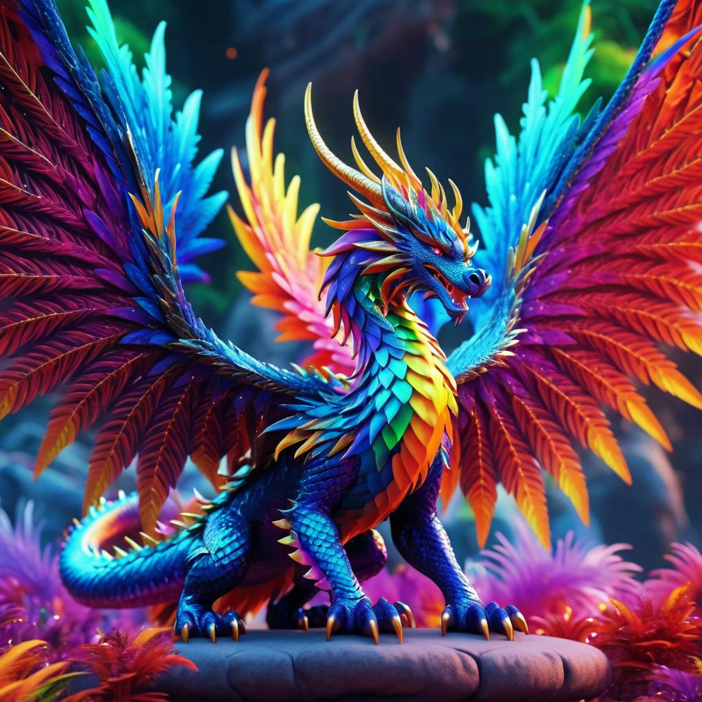 Vibrant Dragon in Majestic Display