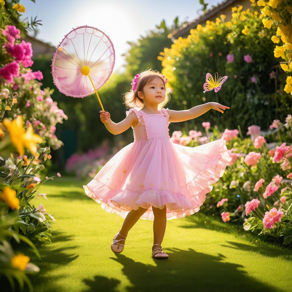 Joyful Dance in a Flower Garden