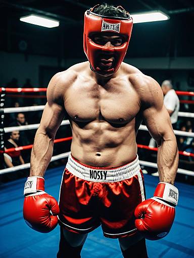 Man in Boxing Gear in Ring